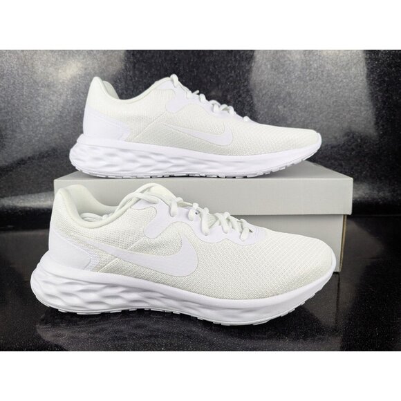 Nike Revolution 6 NN Mens Size 10.5 White Running Shoes Sneakers DC3728-102 - Picture 1 of 8